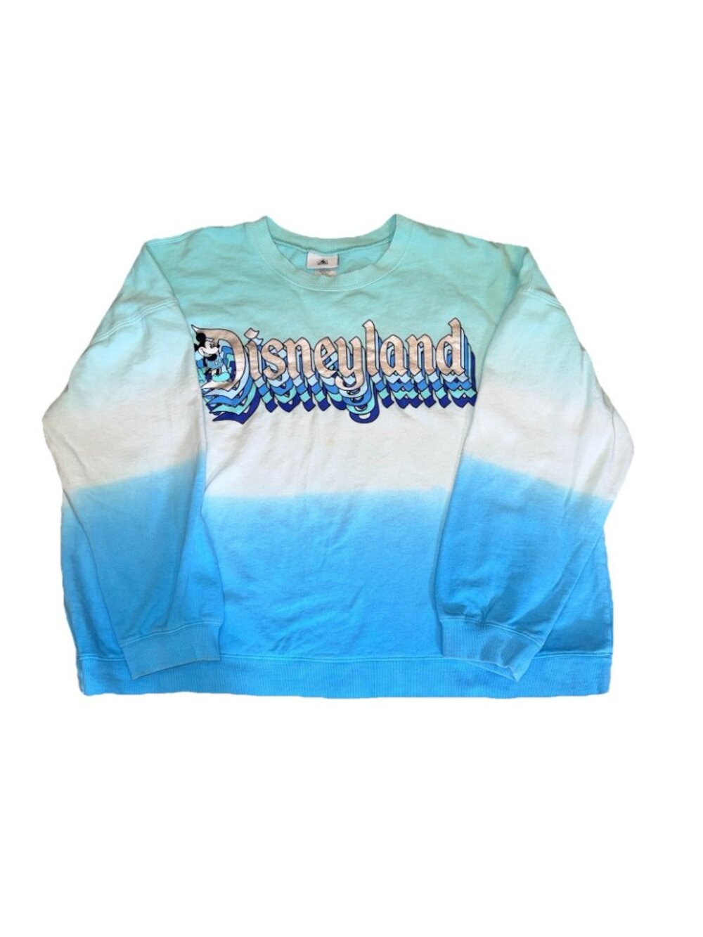 Disneyland Parks Mickey Mouse Blue Ombre Pullover Spirit Jersey Style Size 2X - Picture 3 of 5